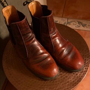 Dr Martens Red Leather Boots